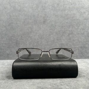Calvin Klein Collection CK7370 033 Rectangular Stainless Steel y2k Eyeglass vtg